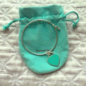 Tiffany & Co wife bracelet with heart charm